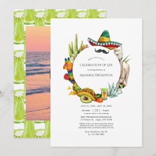 Convites Celebração da Vida em Aquarela Fiesta Mexicana