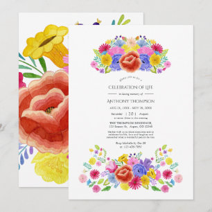 Convites Celebração da Vida em Foto de Fiesta Floral em Aqu