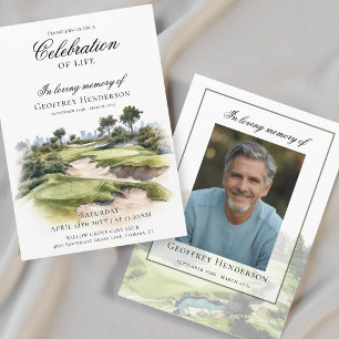 Convites Celebração da Vida em Memória do Campo de Golfe