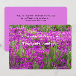 Convites Celebração da Vida, Flores de Roxo de Plantas de G