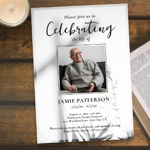 Convites Celebração da Vida Foto C Cruz Cristã Funeral