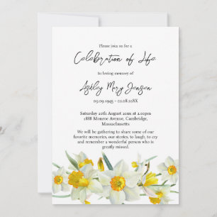 Convites Celebração da Vida Foto Funeral de Narciso