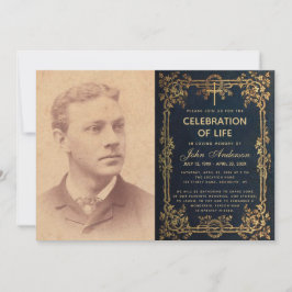 Convites Celebração da Vida Foto Funeral Vinhas Douradas Az