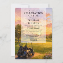 Celebração da Vida Funeral de Carrinho de Golfe