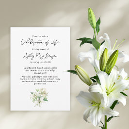 Convites Celebração da Vida Funeral de Lily