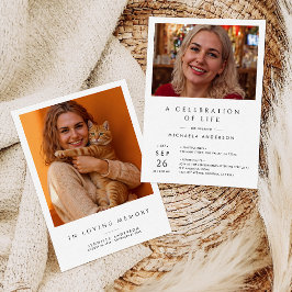 Convites Celebração da Vida/Funeral/Memorial 2-Foto