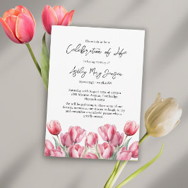 Convites Celebração da Vida Funeral Tulipa