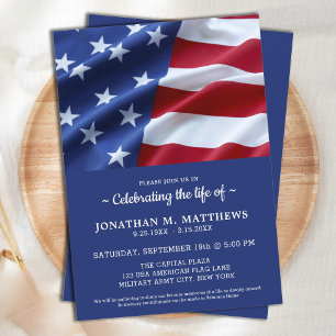 Convites Celebração Da Vida Moderna Bandeira Patriótica Ame