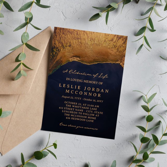 Convites Celebração da Vida na Floresta em Vista Superior (Criador carregado)