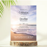 Convites Celebração da Vida na Praia Sun Ocean | FOTO<br><div class="desc">Celebração de cartões de convite de festas de vida (convites). Reunir simpatia, memorial, cerimônia para honrar a pessoa. Praia com pôr do sol e água do oceano - para aquele amante da praia. Voltar tem fotos e na memória amorosa. Modelos personalizados para que você possa editar fonte, cor e tamanho...</div>