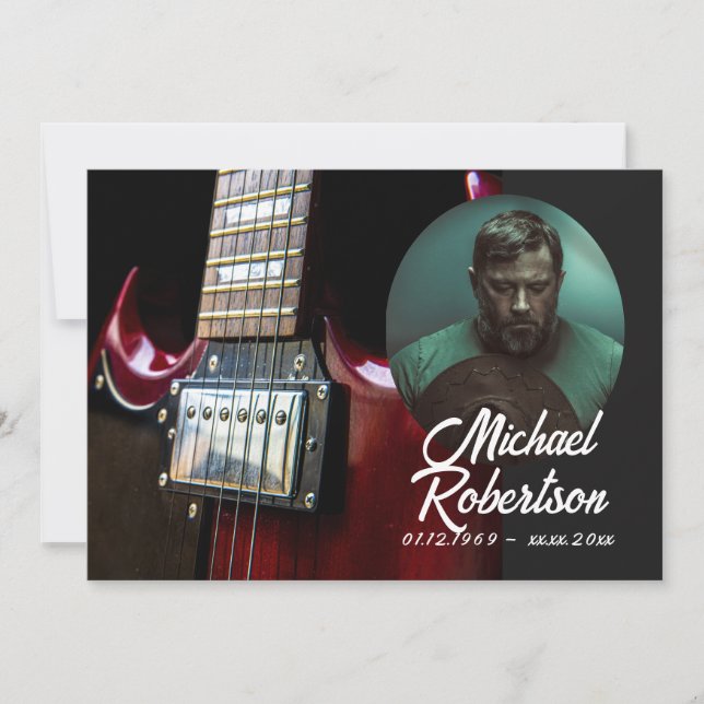 Convites Celebração da Vida no Violão Vermelho (Frente)