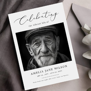 Convites Celebração da Vida pelo Memorial Funeral Mínimo