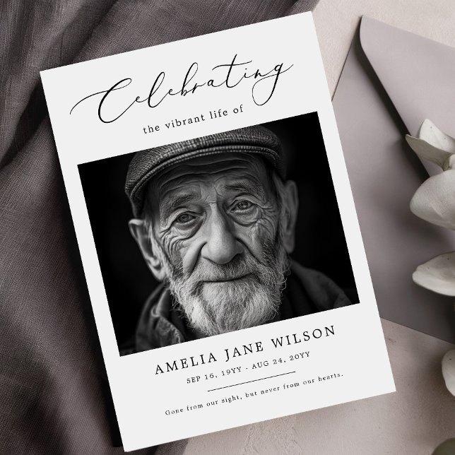 Convites Celebração da Vida pelo Memorial Funeral Mínimo (Criador carregado)