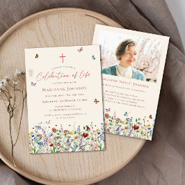 Convites Celebração da Vida pelo Serviço Memorial de Flores