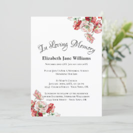 Convites Celebração da Vida pelo Serviço Memorial | Poppy I