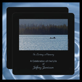 Convites Celebração da vida, Pescadores no lago, praça