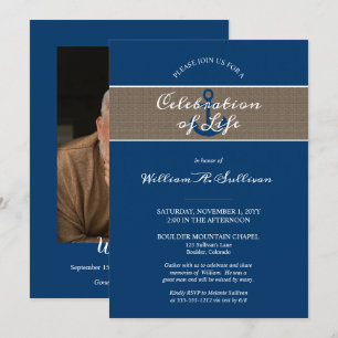 Convites Celebração da Vida por Foto Náutica de Âncora 