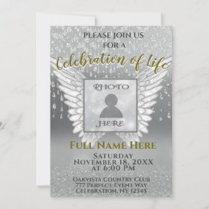 Convites Celebração da Vida - Silver e Dourada Adicionar 