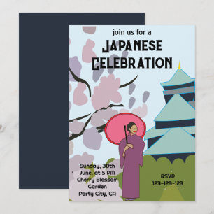 Convites Celebração das Cerejeiras Japonesas Japão
