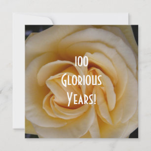 Convites Celebração de 100º aniversário - Rosa Amarela