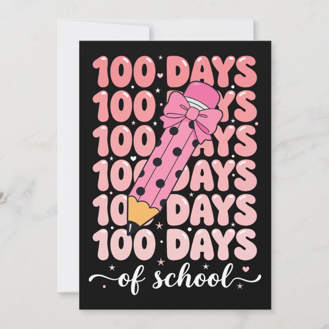 Convites celebração de 100 dias de escola (Frente)