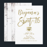 Convites Celebração de 16 Anos com Madeira Rústica de Celei<br><div class="desc">Personalize para qualquer evento</div>