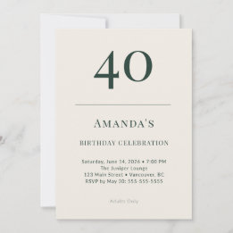 Convites Celebração de 40 Anos Clássica Floresta & Lino