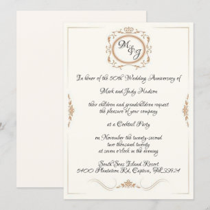 Convites Celebração de 50º Aniversário do Monograma