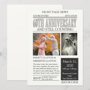 Convites Celebração de 60º Aniversário do Jornal