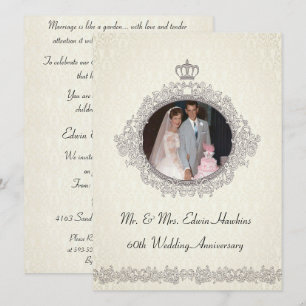 Convites Celebração de 60º Aniversário no Estilo Vitoriano