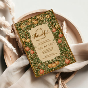 Convites Celebração de Ação de Graças da Vintage Orchard