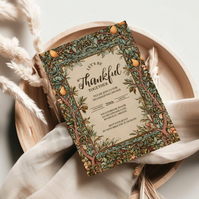 Convites Celebração de Ação de Graças do Orquard Rustic (Criador carregado)