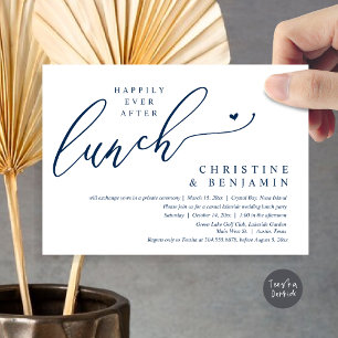 Convites Celebração de Almoço de Casamento Happily Ever Aft