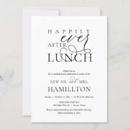 Convites Celebração de Almoço Pós-Casamento Felizes para Se