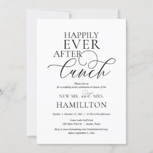 Convites Celebração de Almoço Pós-Casamento Felizes para Se