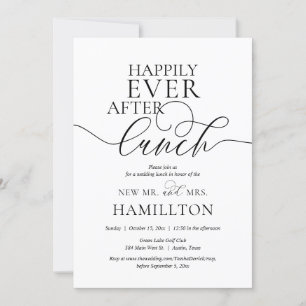 Convites Celebração de Almoço Pós-Casamento Felizes para Se