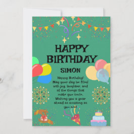 Convites Celebração de aniversário alegre