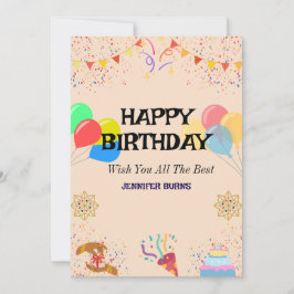 Convites Celebração de Aniversário Alegre