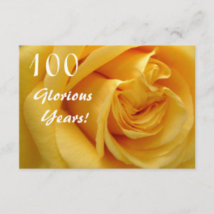 Convites Celebração de aniversário de 100 anos/Rosa de a