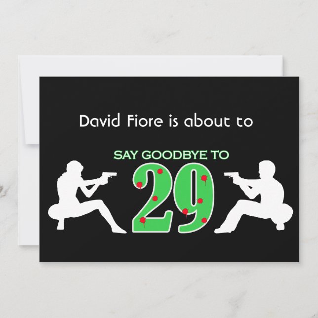 Convites Celebração de aniversário de 30 anos de Estilo Máf (Frente)