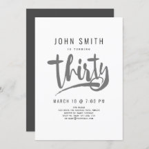 Celebração de aniversário de 30 anos, Moderna, Mas