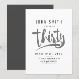 Convites Celebração de aniversário de 30 anos, Moderna, Mas