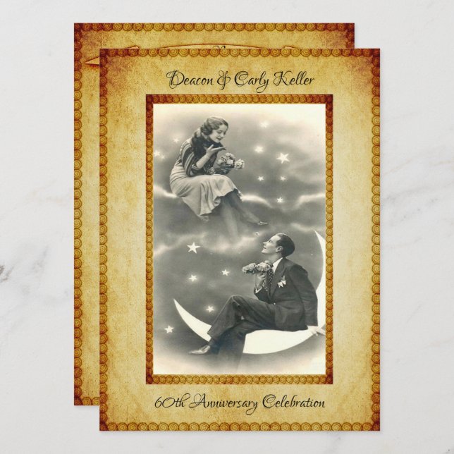 Convites Celebração de Aniversário de 60 anos (Frente/Verso)