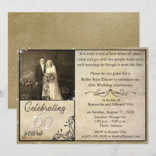 Convites Celebração de Aniversário de 60 Anos