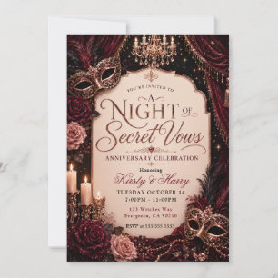 Convites Celebração de Aniversário de Noite de Votos Secret