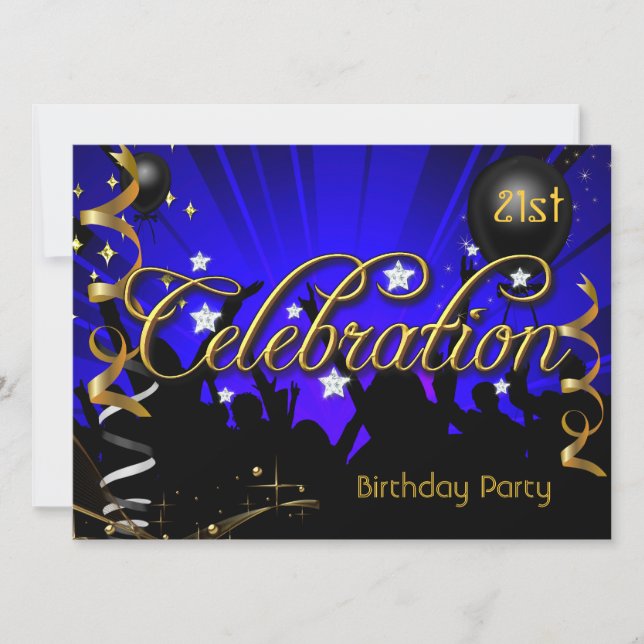 Convites Celebração de Aniversário de Qualquer Idade para A (Frente)