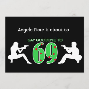 Convites Celebração de Aniversário do 70 de Estilo Máfi