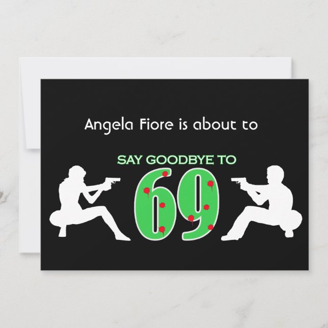 Convites Celebração de Aniversário do 70 de Estilo Máfia (Frente)