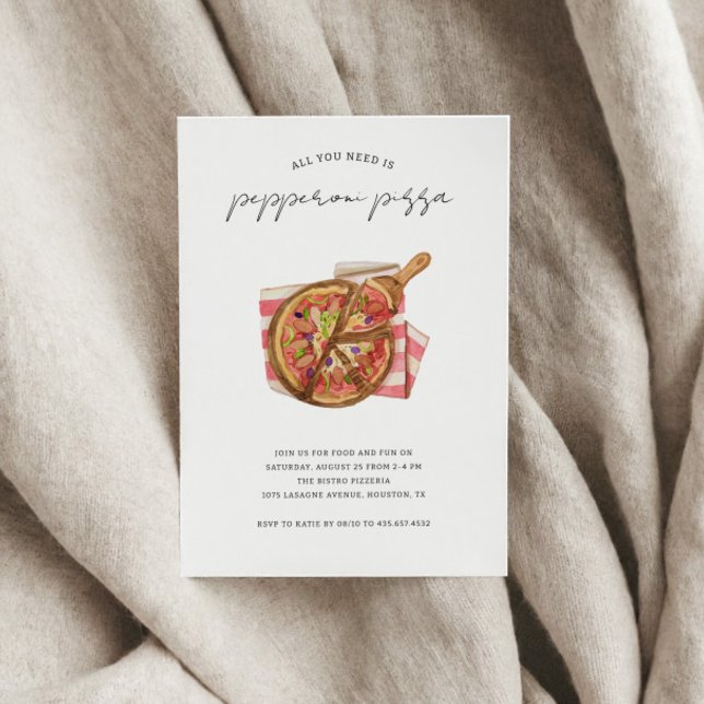 Convites Celebração de Aniversário do Pizza Party Extravaga (Criador carregado)