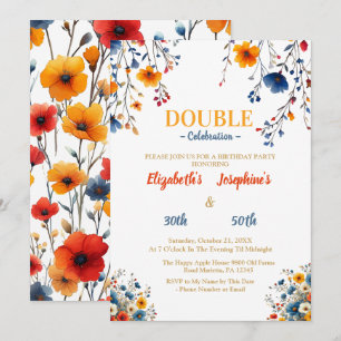 Convites Celebração de aniversário em comum